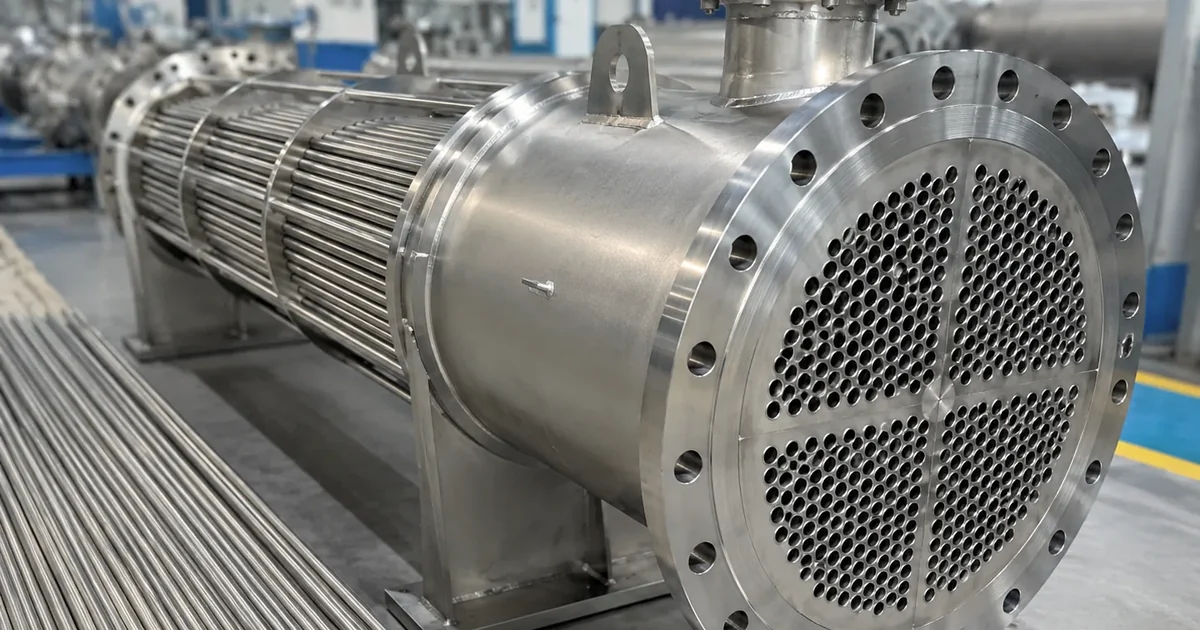 Titanium heat exchanger tubes and shell-and-tube heat exchanger